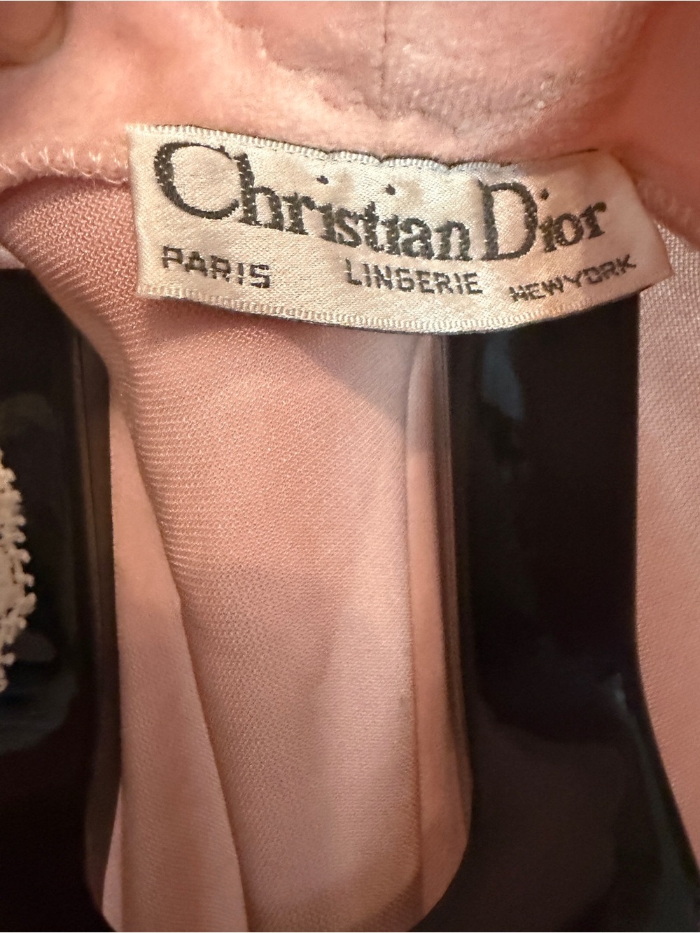 Vintage Christian Dior Pink Lace-Trim Kimono Robe M - Picture 12 of 15